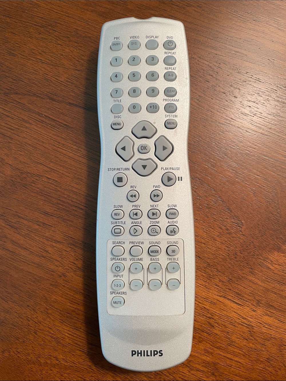 Philips Silver Gray DVD & Media Remote